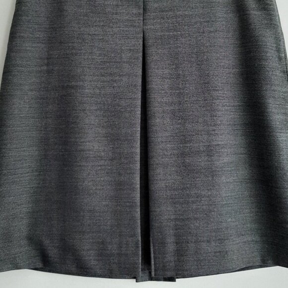 GAP - NEW Wool Blend A-Line Knee Length Centre Box Pleat Skirt Gray Sz 8 - Picture 3 of 12